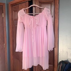Size medium, wore as a fairy Halloween costume, not damaged, baby pink.